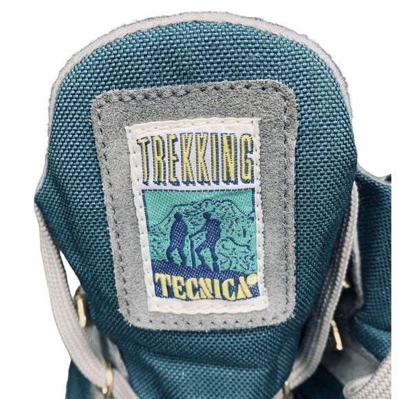 Tecnica Skywalk Trekking Gray Suede Hiking Boots Mens 6 Womens 7 VTG 90s main image 11